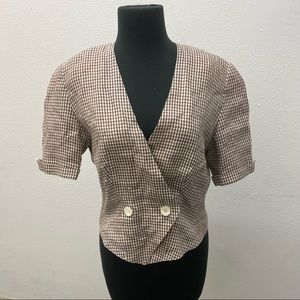 Vintage linen blazer